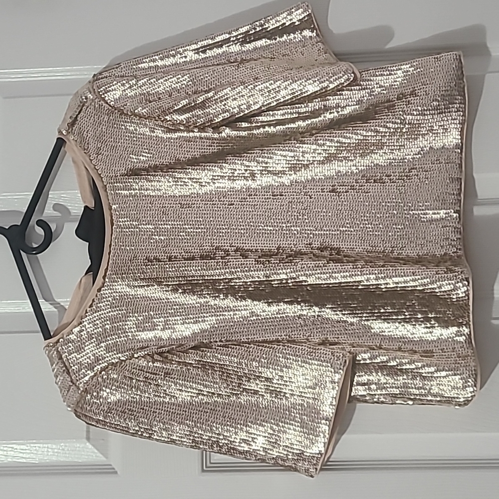 Jcrew gold sequins top